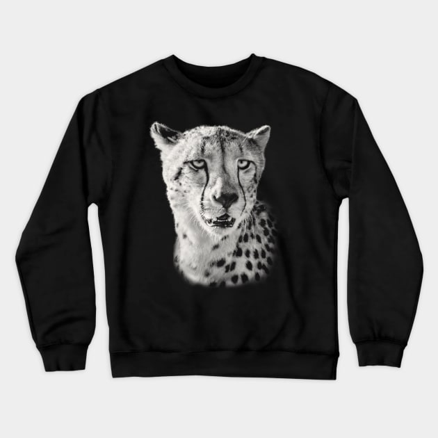 Cheetah Close-Up African Wildlife Crewneck Sweatshirt by scotch